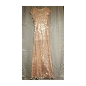 Gold Pink dress.